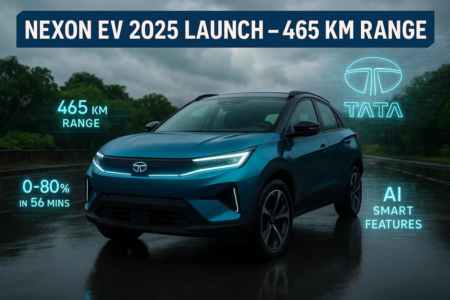 बोल्ड डिज़ाइन, स्मार्ट टेक्नोलॉजी और 465 KM रेंज, Tata Nexon EV 2025 सब पर भारी!