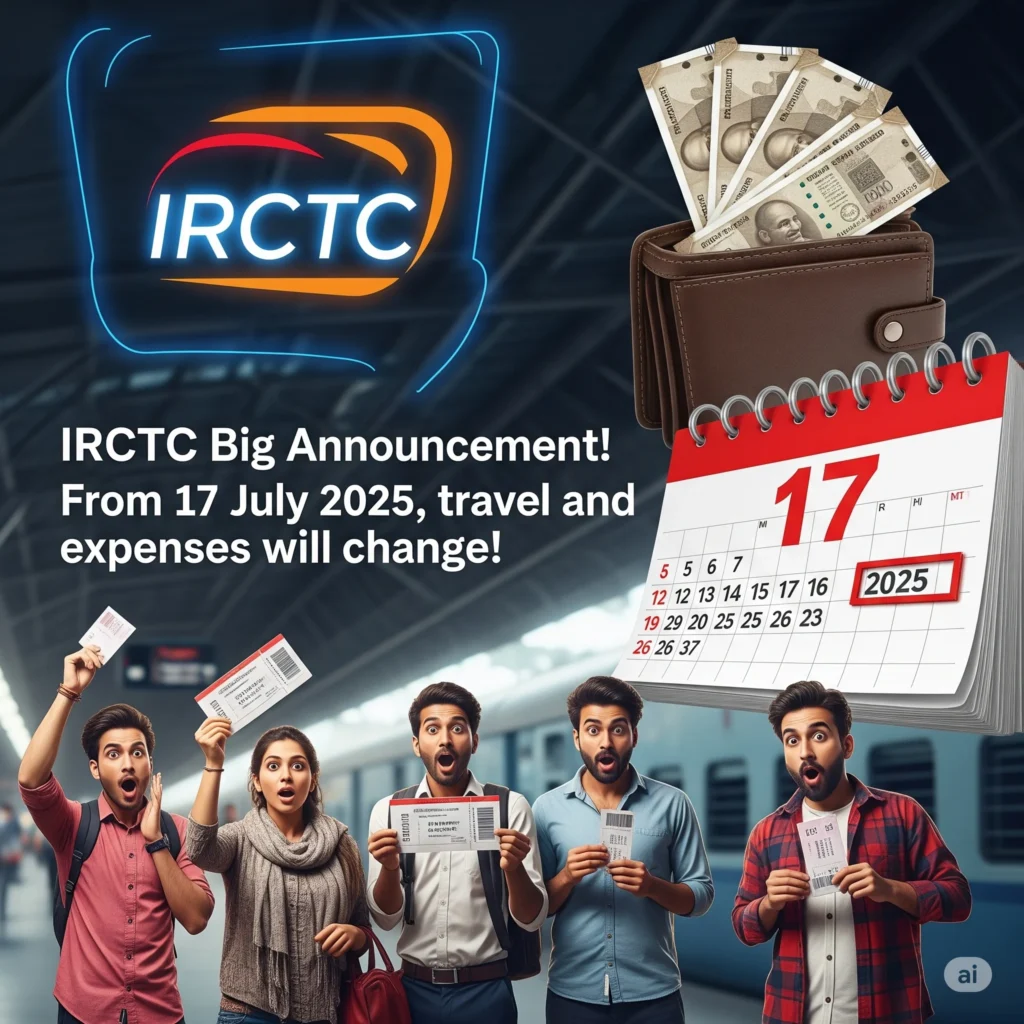 IRCTC का बड़ा ऐलान! 17 जुलाई 2025 से यात्रियों की जेब और सफर दोनों पर होगा असर