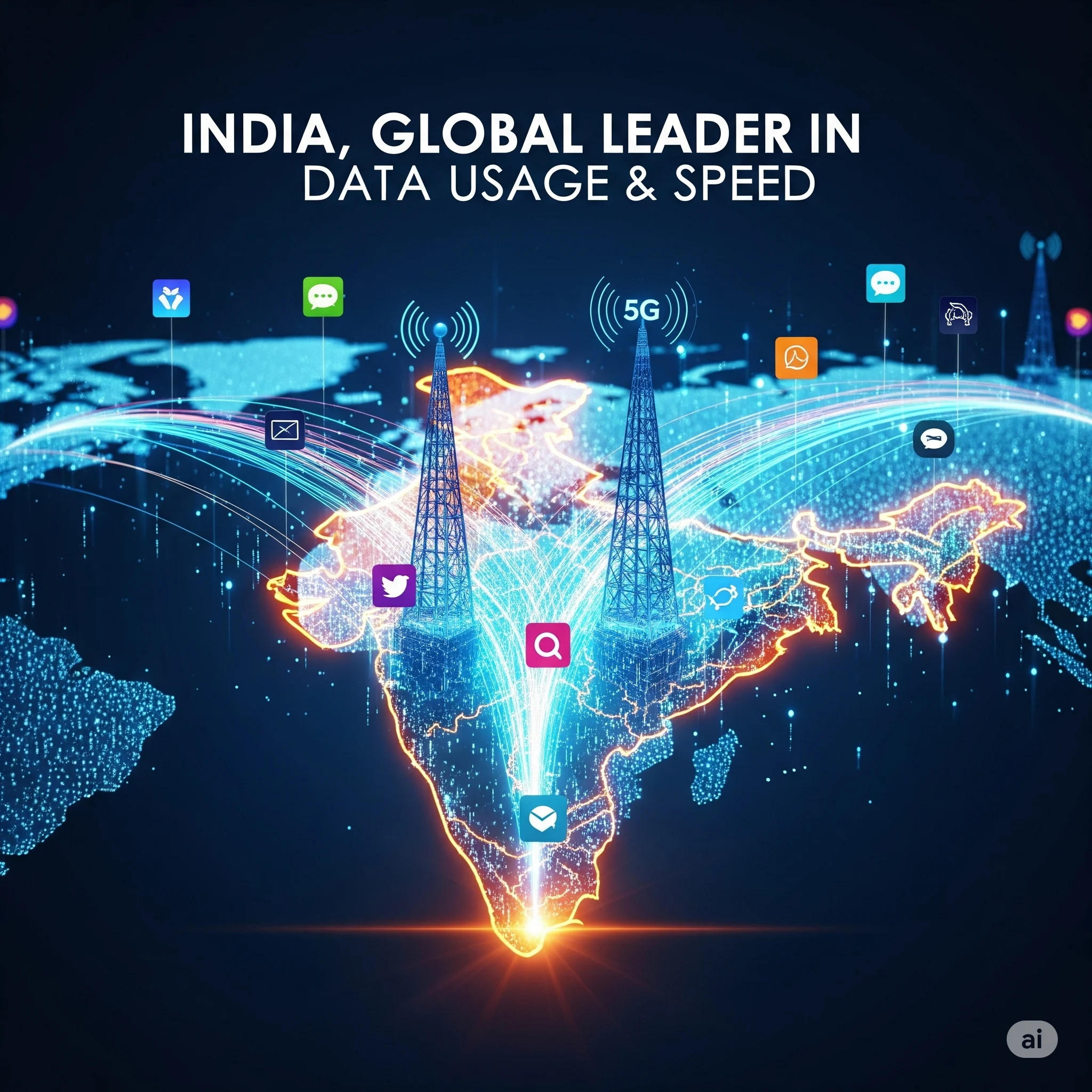 India internet data usage 2025: भारत बना इंटरनेट डाटा का बादशाह!! डाटा उपयोग और स्पीड में रचा इतिहास