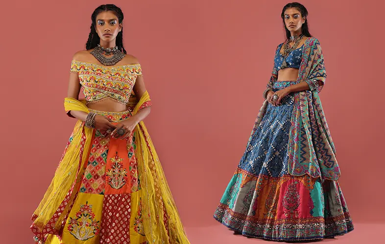 GARBA STYLE :पारंपरिक chaniya cholis से लेकर modern fusion lehenga